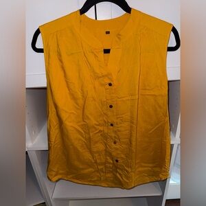 Source Unknown Mustard Yellow Sleeveless Top